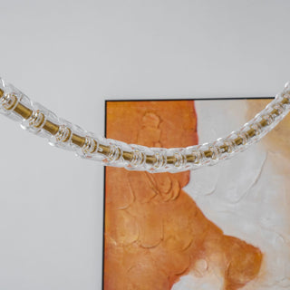 Lustra Lustre Cristal Doré LED 3-Lignes