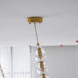 Lustra Lustre Cristal Doré LED 3-Lignes