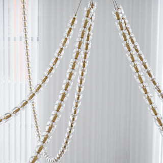 Lustra Lustre Cristal Doré LED 3-Lignes