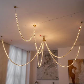 Lustra Lustre Cristal Doré LED 3-Lignes