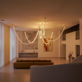 Lustra Lustre Cristal Doré LED 3-Lignes