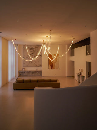 Lustra Lustre Cristal Doré LED 3-Lignes
