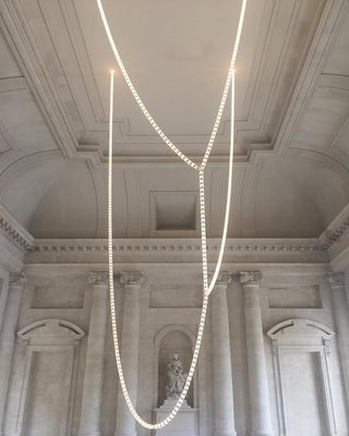 Lustra Lustre Chrome Cristal Entrelacé Lignes