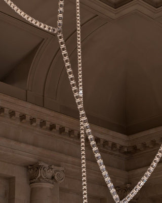 Lustra Lustre Cristal Doré LED 3-Lignes