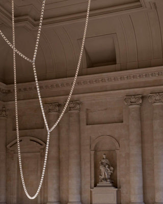 Lustra Lustre Chrome Cristal Entrelacé Lignes