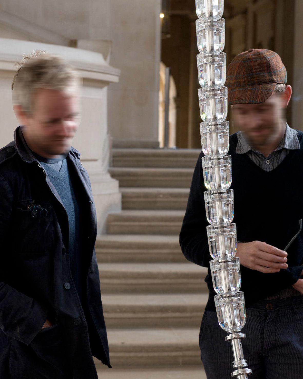 Celio Lustre Cristal Doré LED 3-Lignes