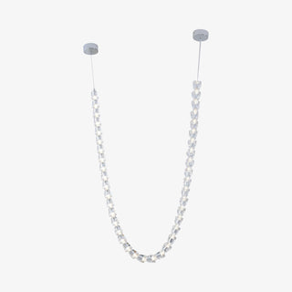 Lustra Lustre Chrome Cristal Entrelacé Lignes