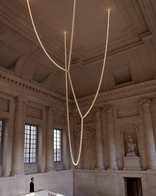 Lustra Lustre Cristal Doré LED 3-Lignes