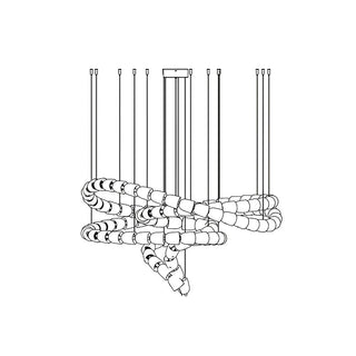 Lustra Lustre Chrome Cristal Entrelacé Lignes
