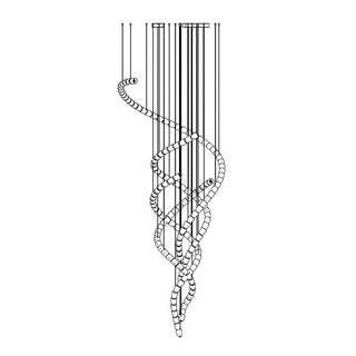 Lustra Lustre Cristal Doré LED 3-Lignes