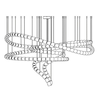 Lustra Lustre Cristal Doré LED 3-Lignes