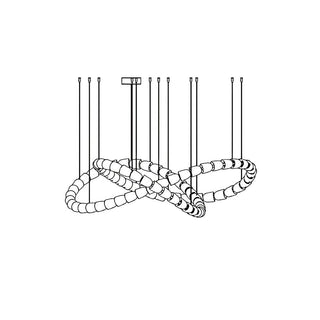 Lustra Lustre Chrome Cristal Entrelacé Lignes