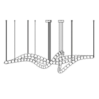 Lustra Lustre Chrome Cristal Entrelacé Lignes