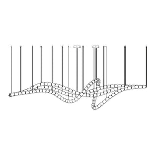 Lustra Lustre Cristal Doré LED 3-Lignes