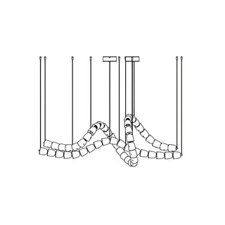 Lustra Lustre Chrome Cristal Entrelacé Lignes