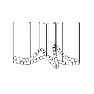 Lustra Lustre Cristal Doré LED 3-Lignes