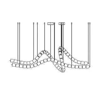 Lustra Lustre Chrome Cristal Entrelacé Lignes