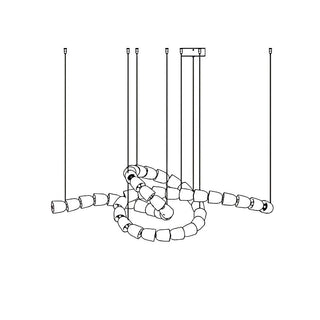 Lustra Lustre Cristal Doré LED 3-Lignes