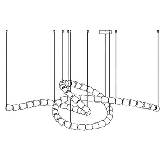 Lustra Lustre Cristal Doré LED 3-Lignes