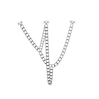 Lustra Lustre Chrome Cristal Entrelacé Lignes