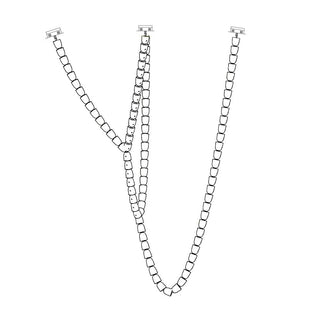 Lustra Lustre Chrome Cristal Entrelacé Lignes