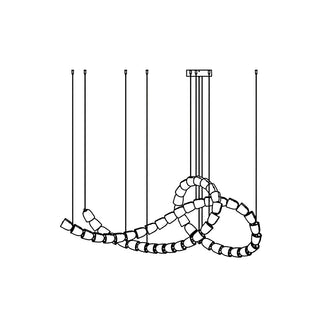 Lustra Lustre Cristal Doré LED 3-Lignes