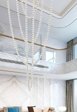 Lustra Lustre Chrome Cristal Entrelacé Lignes
