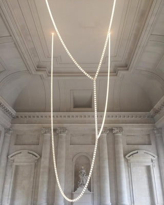 Lustra Lustre Chrome Cristal Entrelacé Lignes