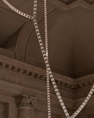 Lustra Lustre Cristal Doré LED 3-Lignes