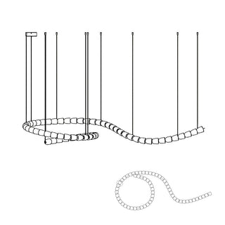 Lustra Lustre Chrome Cristal Entrelacé Lignes