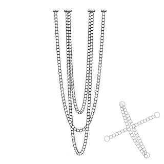 Lustra Lustre Chrome Cristal Entrelacé Lignes