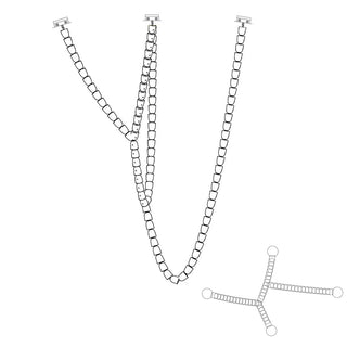 Lustra Lustre Chrome Cristal Entrelacé Lignes