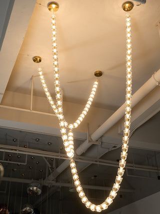 Lustra Lustre Cristal Doré LED 3-Lignes