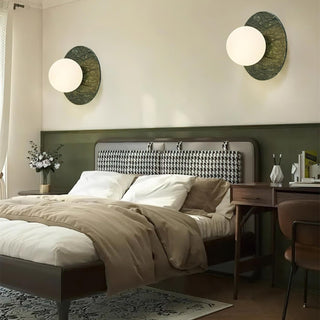 Enox Applique Murale Minimaliste à Globe en Marbre