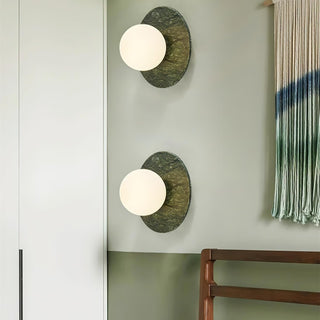Enox Applique Murale Minimaliste à Globe en Marbre