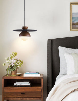 Valinina Suspension en Travertin Noir Orbit