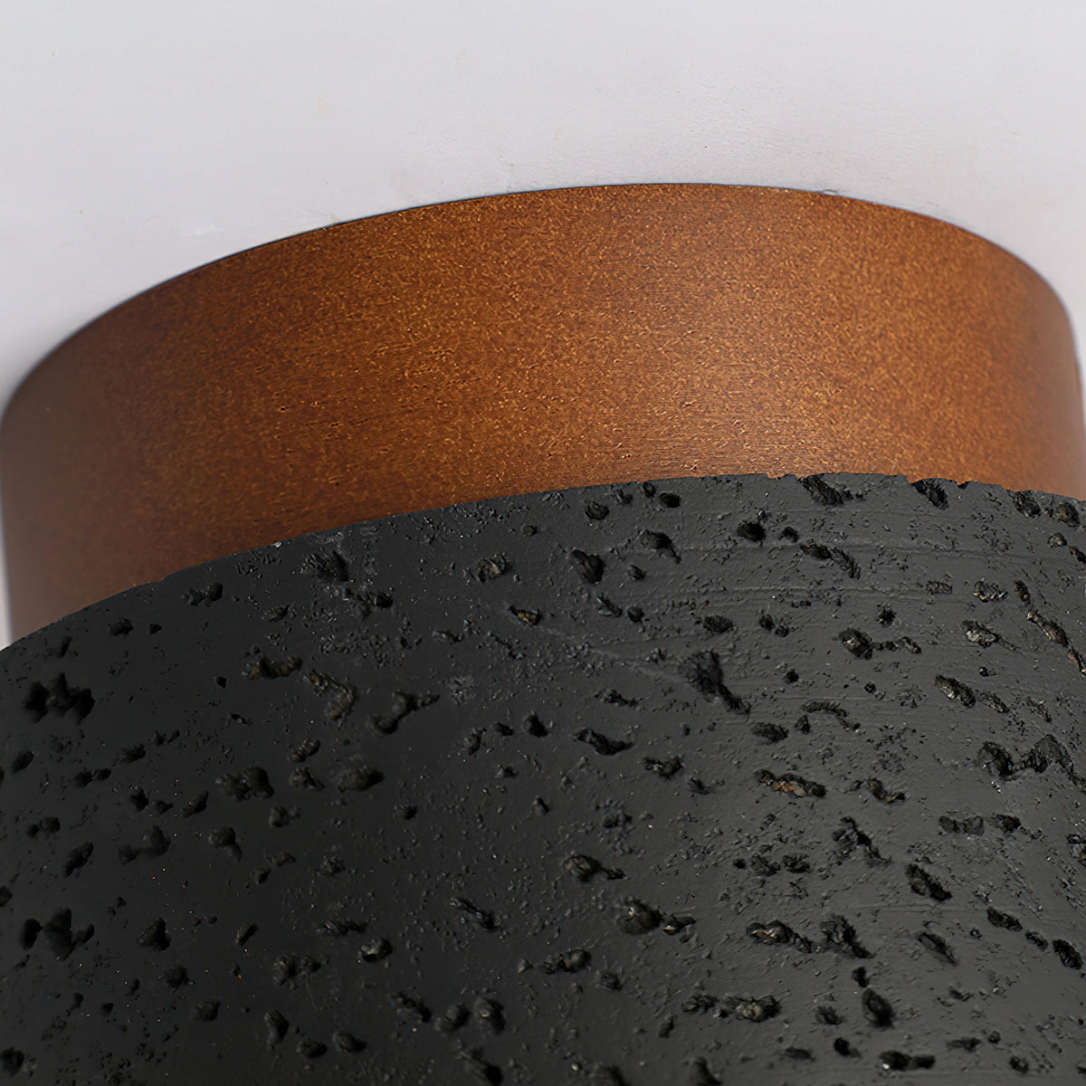 Rilon Sqaure&Round Ceiling Light Black& Yellow Travertine-Neutral Decor