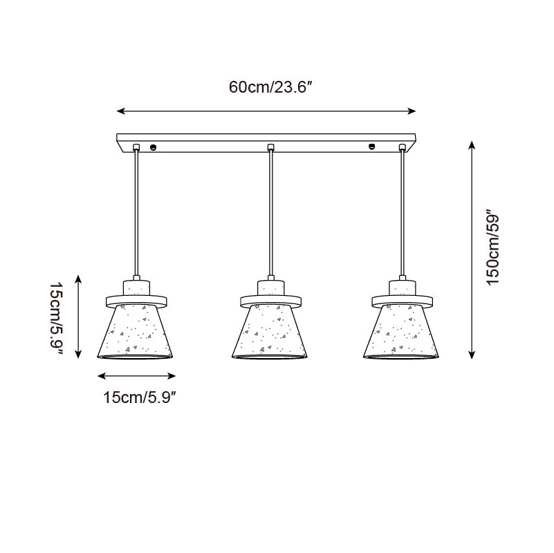 Virela Pendant Lamp Travertine Wood Minimalist-Neutral Decor