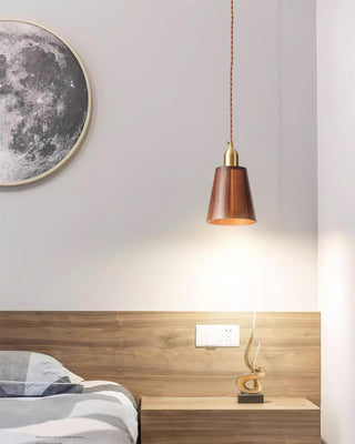 Emberin Suspension en bois de formes assorties en bois massif et laiton-Luire