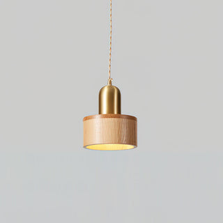 Emberin Suspension en bois de formes assorties en bois massif et laiton-Luire