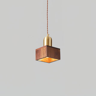 Emberin Suspension en bois de formes assorties en bois massif et laiton-Luire