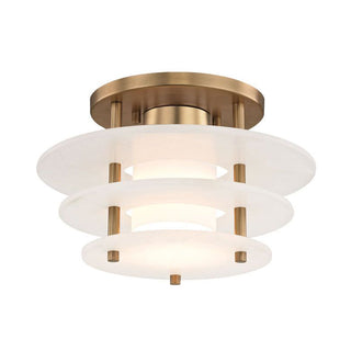 Zovena Moderne Minimaliste Acier Albâtre Plafonnier
