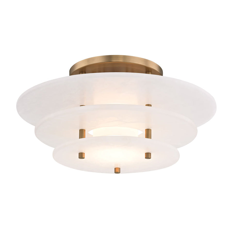 Zovena Moderne Minimaliste Acier Albâtre Plafonnier