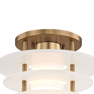 Zovena Moderne Minimaliste Acier Albâtre Plafonnier