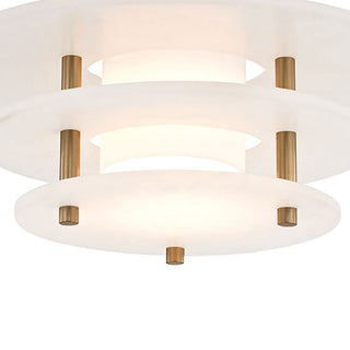 Zovena Moderne Minimaliste Acier Albâtre Plafonnier