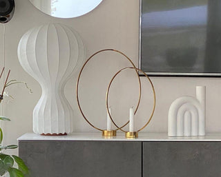 Lirove Lampe de Table Sculpturale en Acier
