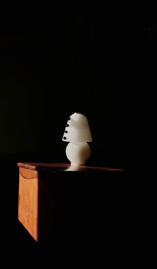Enzo Lampe de Table Contemporaine en Verre