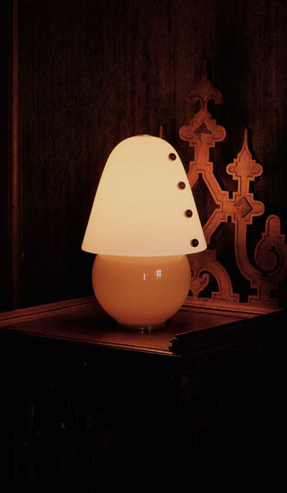 Enzo Lampe de Table Contemporaine en Verre