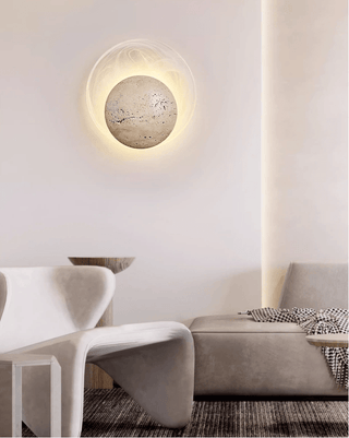 Genesis Travertine Wall Lamp-Neutral Decor