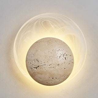 Genesis Travertine Wall Lamp-Neutral Decor